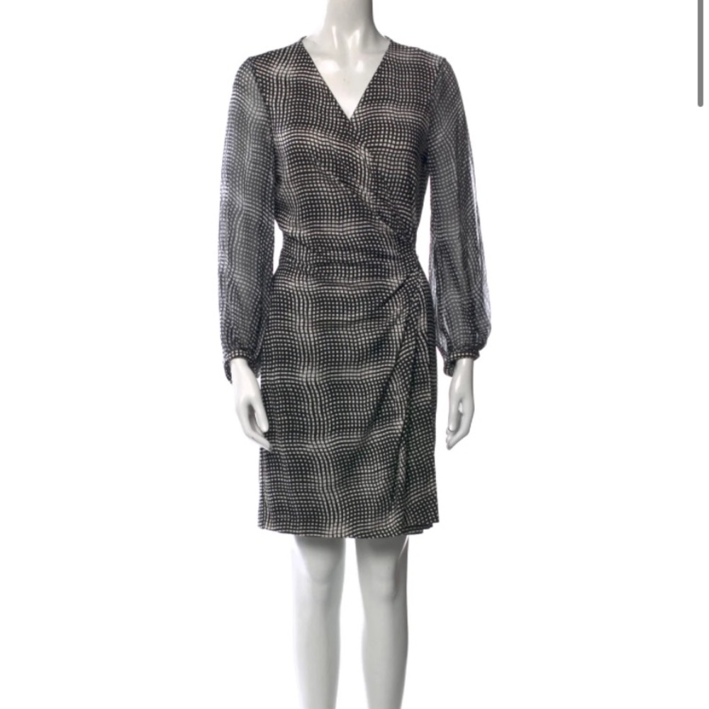 Diane Von Furstenberg (DVF) Wrap Black and White Dress Sz. 12